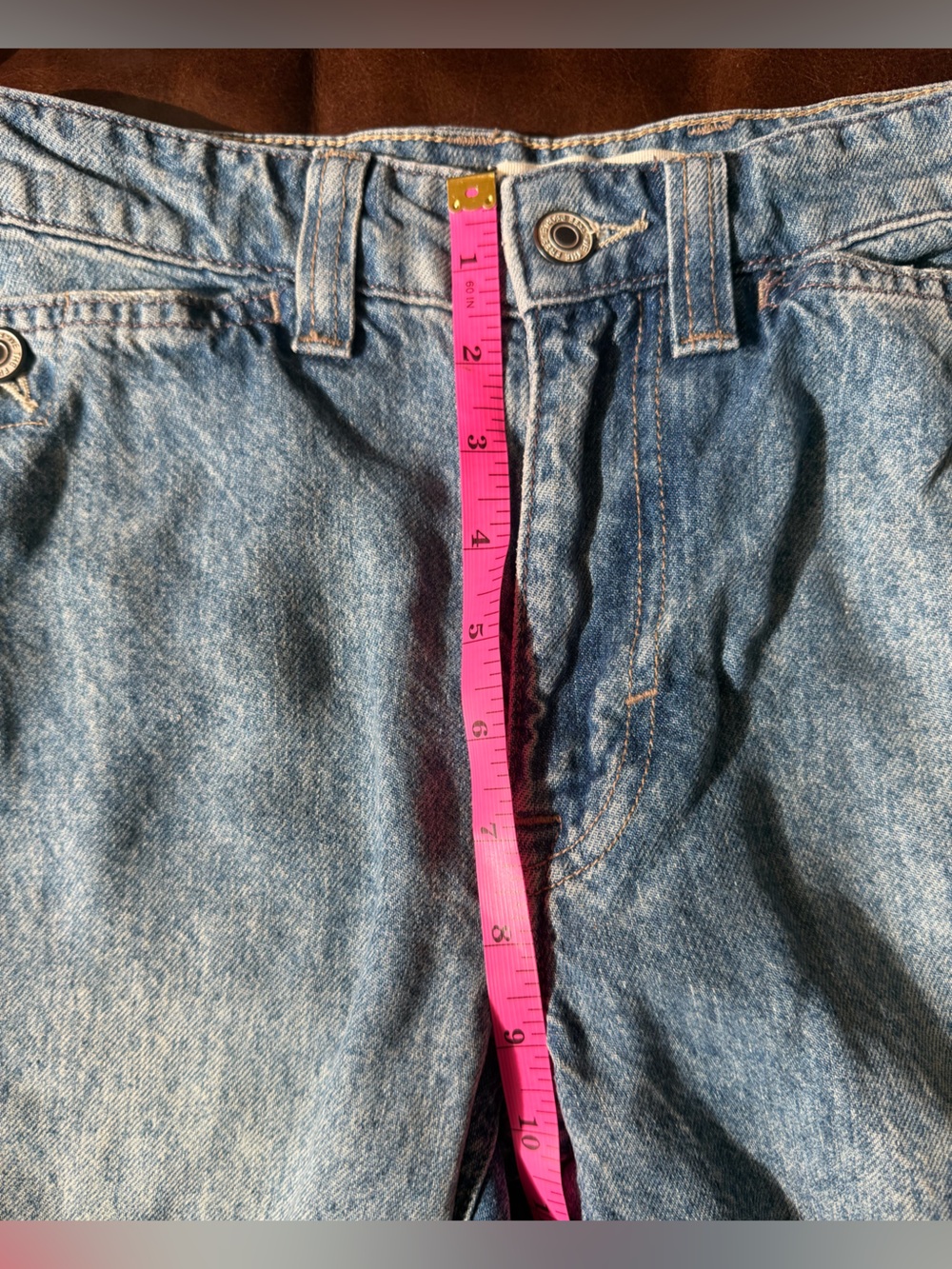 We The Free Medium Blue Denim Jeans with Contrast Stitching - Picture 4 of 9